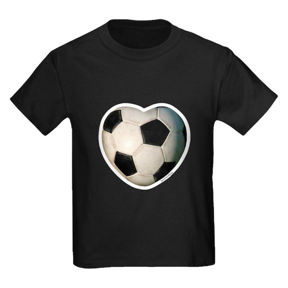 CafePress - Soccer Love Kids Dark T Shirt - Dark T-Shirt Kids XS-XL