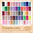 thumbnail image 3 of JODSONE 60 PCS Gel Nail Polish Set with 5 Bottles of Base and Glossy Matte Top Coat, 55 Long-Lasting Soak Off Gel Polish, 3 of 8