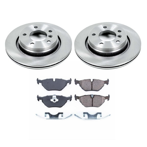 Ultimate Brakes Rear Ceramic Brake Pad and Rotor Kit with Hardware WM80406