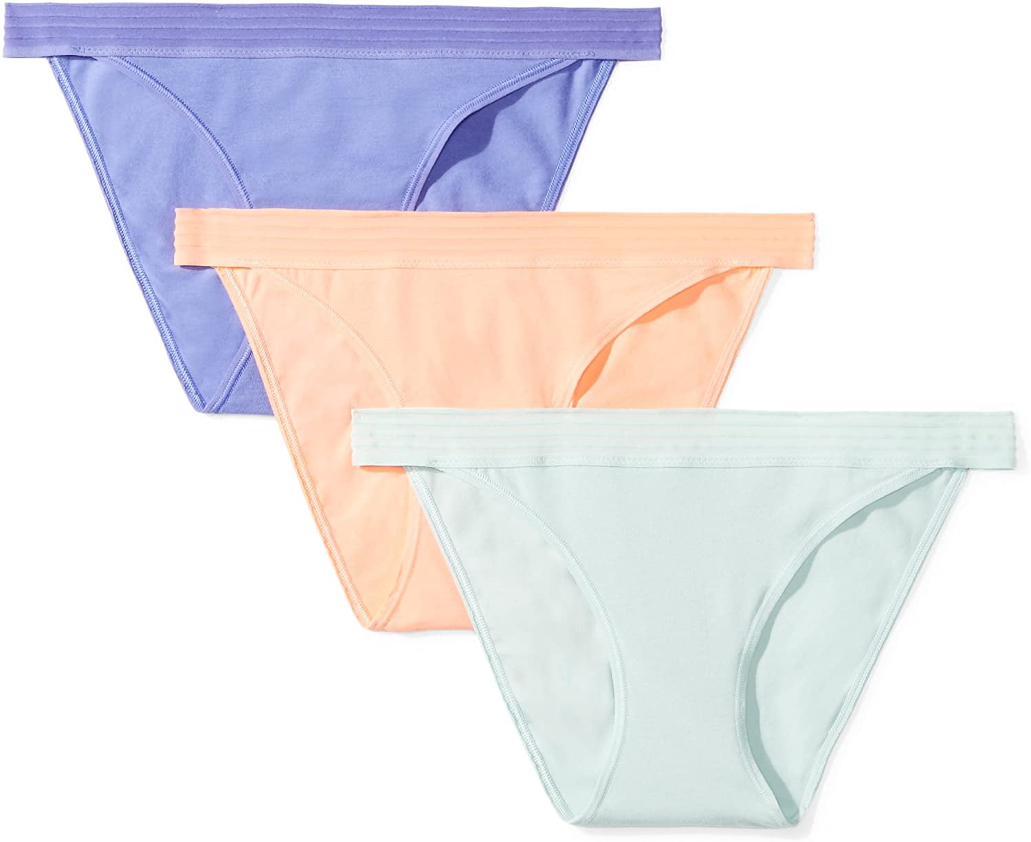 Women's Sporty Cotton String Bikini Underwear, 3 Pack