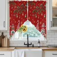 thumbnail image 6 of Red Gnomes Christmas Swag Curtains for Kitchen/Bedroom/Living Room, Xmas Ball Gifts Snowflake Scalloped Curtains 63 Inch Long, Rod Pocket Window Swag Topper Curtains Valances 2 Panels Set 36"x63", 6 of 8