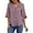 Purple, variant on UVN Chiffon Blouses for Women Dressy Ruffle V Neck Tops Summer Casual 3/4 Sleeve Shirts