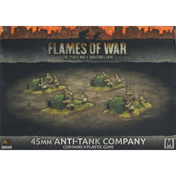 Flames of War Russian 45mm Anti-Tank Company 4 Guns SBX47 Battlefront