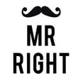 thumbnail image 2 of CafePress - Mr. Right Text Design With Mustache Mug - 11 oz Ceramic Mug - Novelty Coffee Tea Cup, 2 of 4