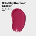 thumbnail image 3 of Revlon ColorStay Overtime Longwearing Gloss Lipstick with Vitamin E, 010 Non-Stop Cherry, 0.07 fl oz, 3 of 9