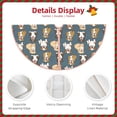 thumbnail image 3 of Rateoe Cartoon Bulldog 1 Pattern Christmas Tree Skirt with Ties , Christmas Tree Decorations, Farmhouse Christmas Decor Xmas Holiday Decorations-, 3 of 6