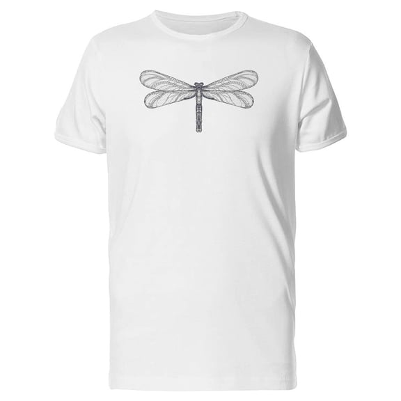 Black Dragonfly Drawing Tee Men's -Image by Shutterstock