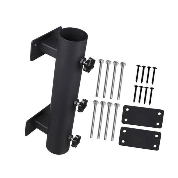 Soporte de sombrilla para patio, abrazadera resistente de metal que se fija a la barandilla, base para sombrilla de exterior para balcón, patio o