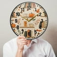 thumbnail image 6 of Yayeee Wall Clock Battery Operated 11.9" Silent Non-Ticking for Living Room, Fall Book Shelf, 6 of 8