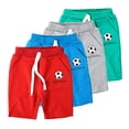 thumbnail image 4 of URMAGIC Toddler Kids Boys Football Printed Pocket Drawstring Athletic Jogger Shorts, 4 of 10
