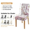 thumbnail image 6 of Colorful Bohemian Paisley Dining Chair Covers 4 Pack Vintage Floral Ethnic Retro Pattern Washable Polyester Stretch Slipcovers Removable Protector for Elegant Home Decor, 6 of 7
