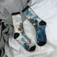 thumbnail image 5 of KLL Cargo Ship At Sea Print Cool Socks Men's Women's Crew Socks Funny Crazy Novelty Stockings, 5 of 6