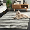 thumbnail image 3 of SAFAVIEH Pyramid Vaughn Striped Area Rug, Gray/Ivory Black, 5'3" x 7'8", 3 of 8