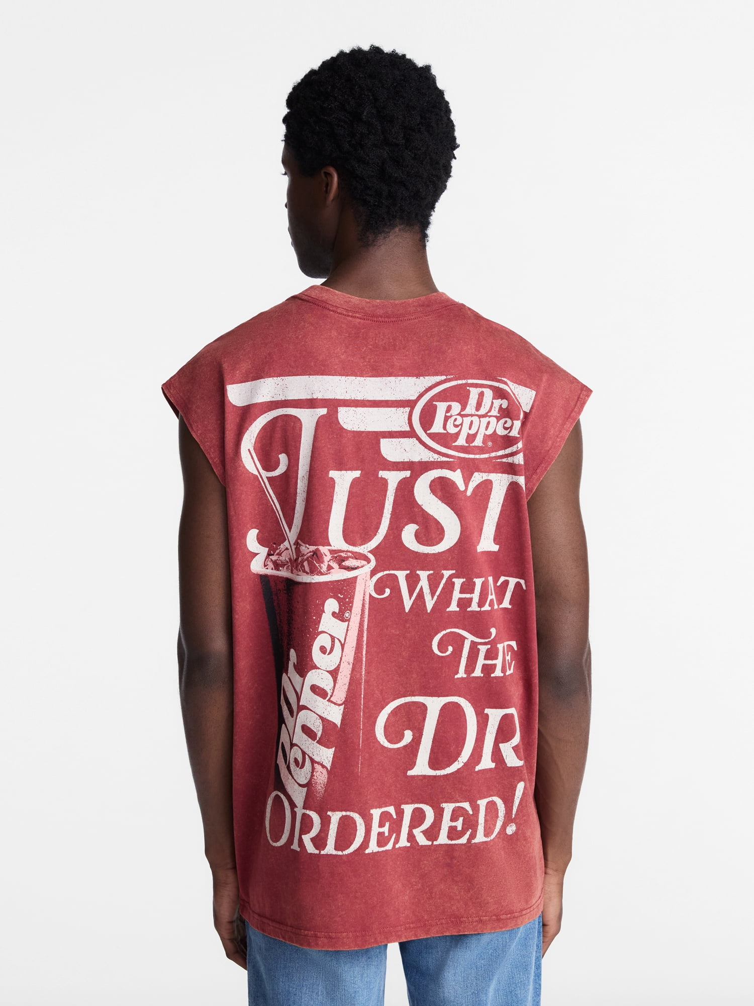Dr Pepper Men's and Big Men's Muscle Tank Top, Sizes XS-5XL