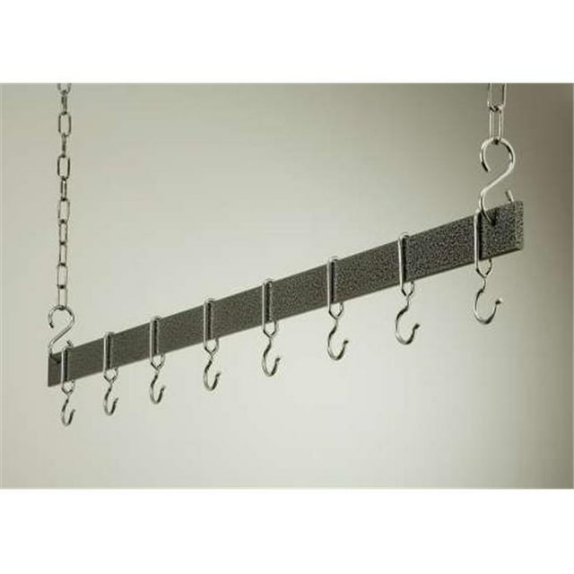 Rogar 1601 48 Inch Hammered Steel Hanging Bar Rack/Chrome