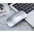thumbnail image 2 of Gohope Souris Sans Fil Double Mode Version 2.4G, Silencieuse, Mini Souris Optique Sans Fil Ultra Fine 1600 DPI pour Notebook, PC, Ordinateur Portable, MacBook Argent, 2 of 8