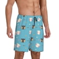 thumbnail image 2 of Wukai Cat Fish Men’s Short Pajama Pants With Pockets Soft Sleep Pj Shorts for Men-3X-Large, 2 of 6