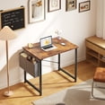 thumbnail image 2 of JIOABL 31 inch Computer Desk with Metal Frame and Storage Pouch, Fixed Leg Study Table for Bedroom Office, Rust, 2 of 8