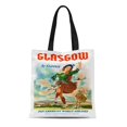 thumbnail image 1 of JSDART Sac Fourre-Tout en Toile Rétro Vintage Voyage Glasgow Ancien Sac Réutilisable Épaule Courses, 1 of 1
