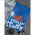thumbnail image 3 of Feeling Salty Sunset Palm Design Women T-Shirt, Female XX-Large, 3 of 4