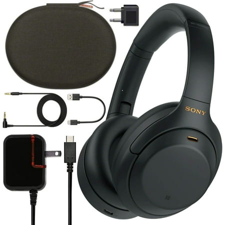 Sony WH-1000XM4 Noise Canceling Wireless Over Ear Headphones with USB Type-C Cable, Black