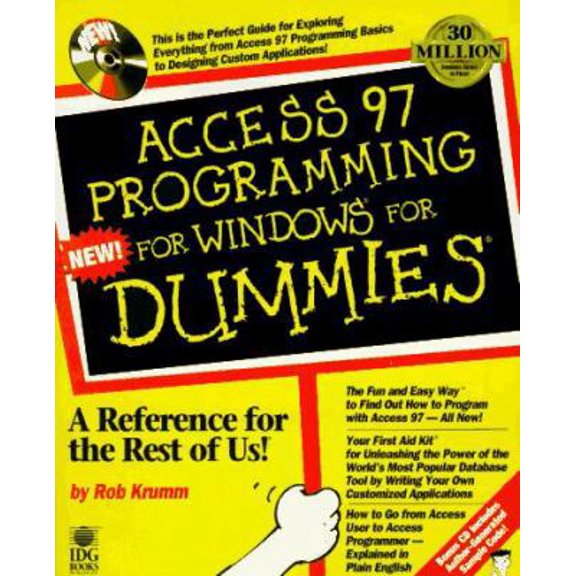 Pre-Owned Access 97 Programming for Windows for Dummies (Paperback) by Rob Krumm