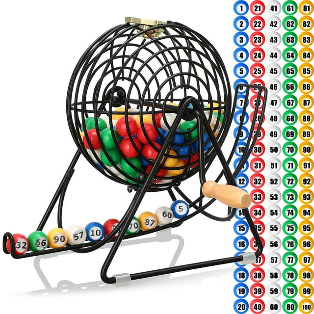Juego de Bingo con Jaula de 24x31x25 cm y 100 Bolas