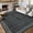 Black, variant on Memoryfield 2' x 6' Bordered Runner Rug, Washable Non-Slip Low-Pile Carpet, Modern Geometric Design for Living Room, Bedroom, Kitchen, Green