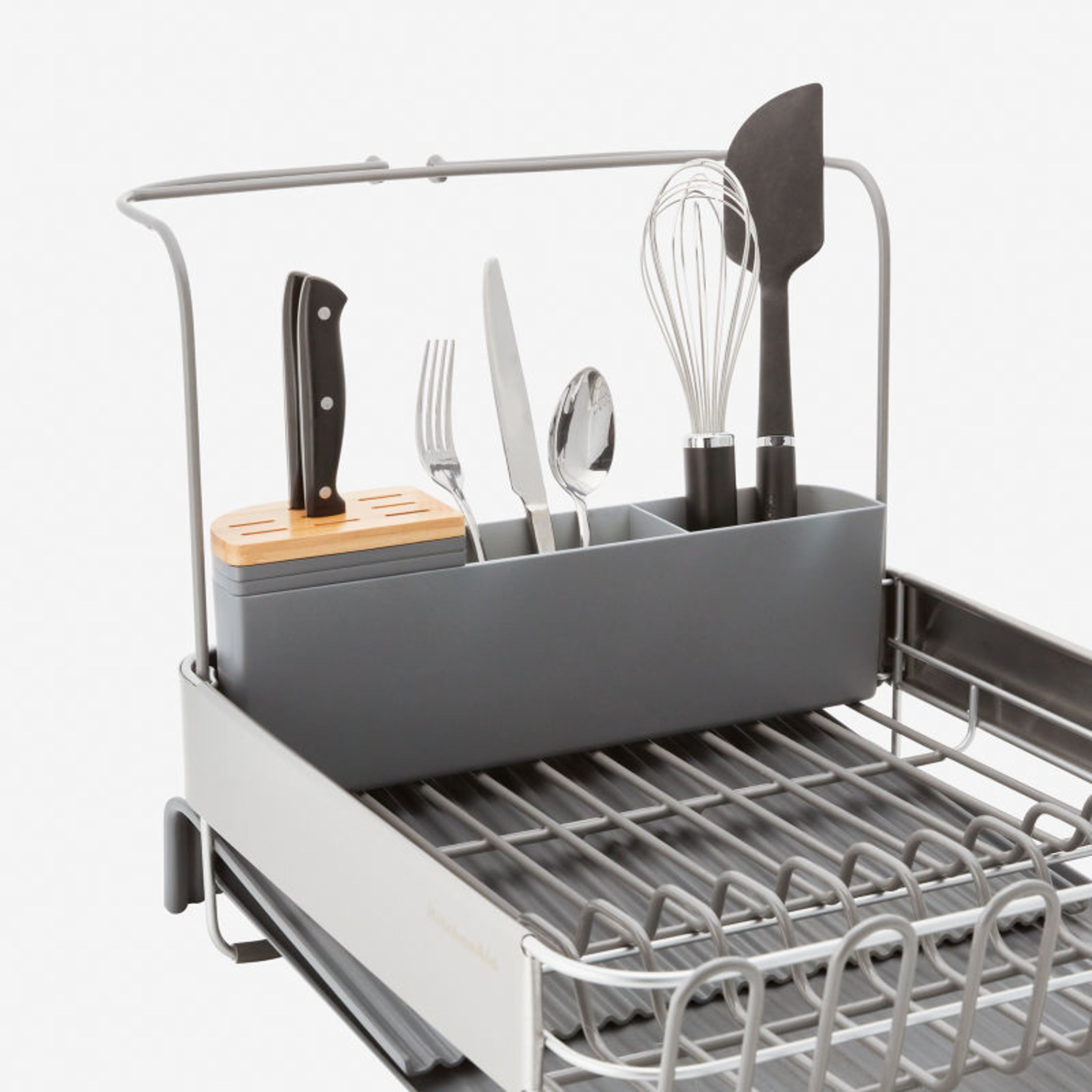 Kitchenaid Full Size 24-inch Expandable Dish-Drying Rack in Charcoal