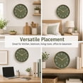 thumbnail image 7 of Wall Clocks Battery Operated for Living Room Kitchen 12" Silent Non Ticking Modern Wall Clock for Bedroom Office Decor Olive Green, 7 of 7