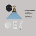 thumbnail image 7 of FSLiving USB Charging Dimmable Cordless Remote Control Battery LED Wall Lamp Fixture Low-Voltage 5V LED Modern Design Macaroon Blue Wall Sconce for Laundry Dorm Bedroom - 1 Pack, 7 of 7