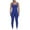 Blue, variant on JIUKE Jumpsuits for Women Sleeveless Quare Neck 1 Piece Bodysuits Stretchy Ankle Length Leggings Workout Outfits