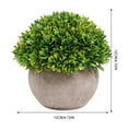 thumbnail image 2 of Artificial Plant Potted Lifelike Round Fake Greenery Plant Faux Plant Decoration, 2 of 10