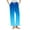 Blue#2, variant on Tnhcen Women's Gradient Color Flannel Pajama Pants Fleece-Lined Winter Sleepwear Soft Warm Lounge Pants Drawstring Waist S-2XL