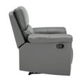 thumbnail image 4 of MINCETA Recliner Chairs,Modern 5" Wall Hugger Nursery Recliner with Overstuffed Arm and Back for Living Room,PU Leather in Gray, 4 of 5