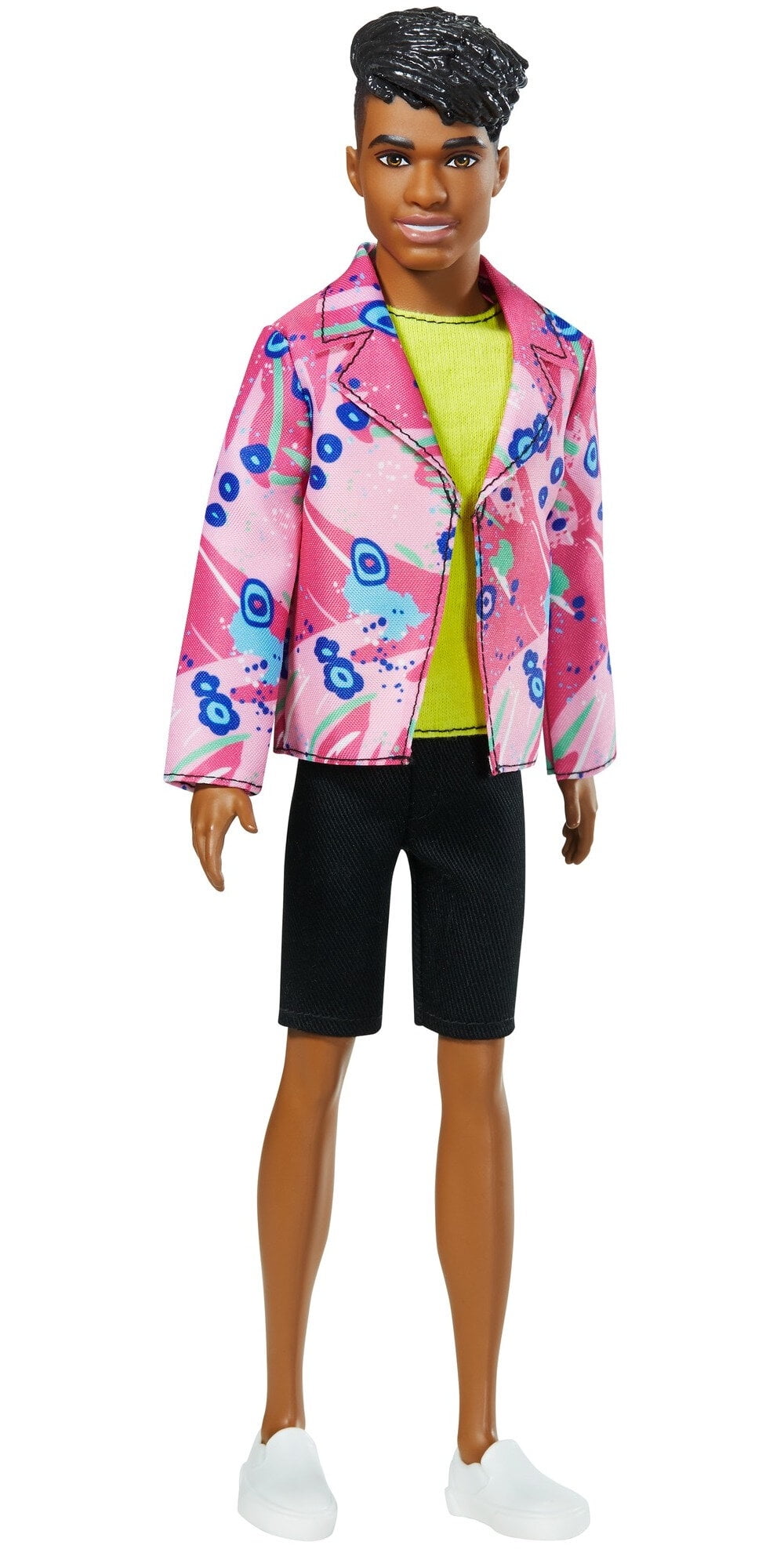 Ken 60Th Anniversary Doll 3 In Throwback Rocker Look With Neon Top, Shorts & Shoes for Kids 3 To 8 Years Old