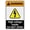 Warning Sign 3, variant on Warning High Voltage Inside - Do Not Open Sign 8"x12", Wall Decor for Home Kitchen Farm Garden Garage, Indoor Outdoor Use for Home Business Electrical Area
