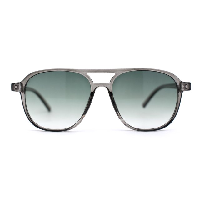 Mens Thin Plastic Racer Officer Style Hipster Sunglasses Slate Green