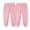 Pink, variant on ATOGUTA 2 Pack Toddler Boys Girls Pants Size 1T-7 Stretch Pleated Soft Straight Leg Plain Long Cuff Leg Pants Pink