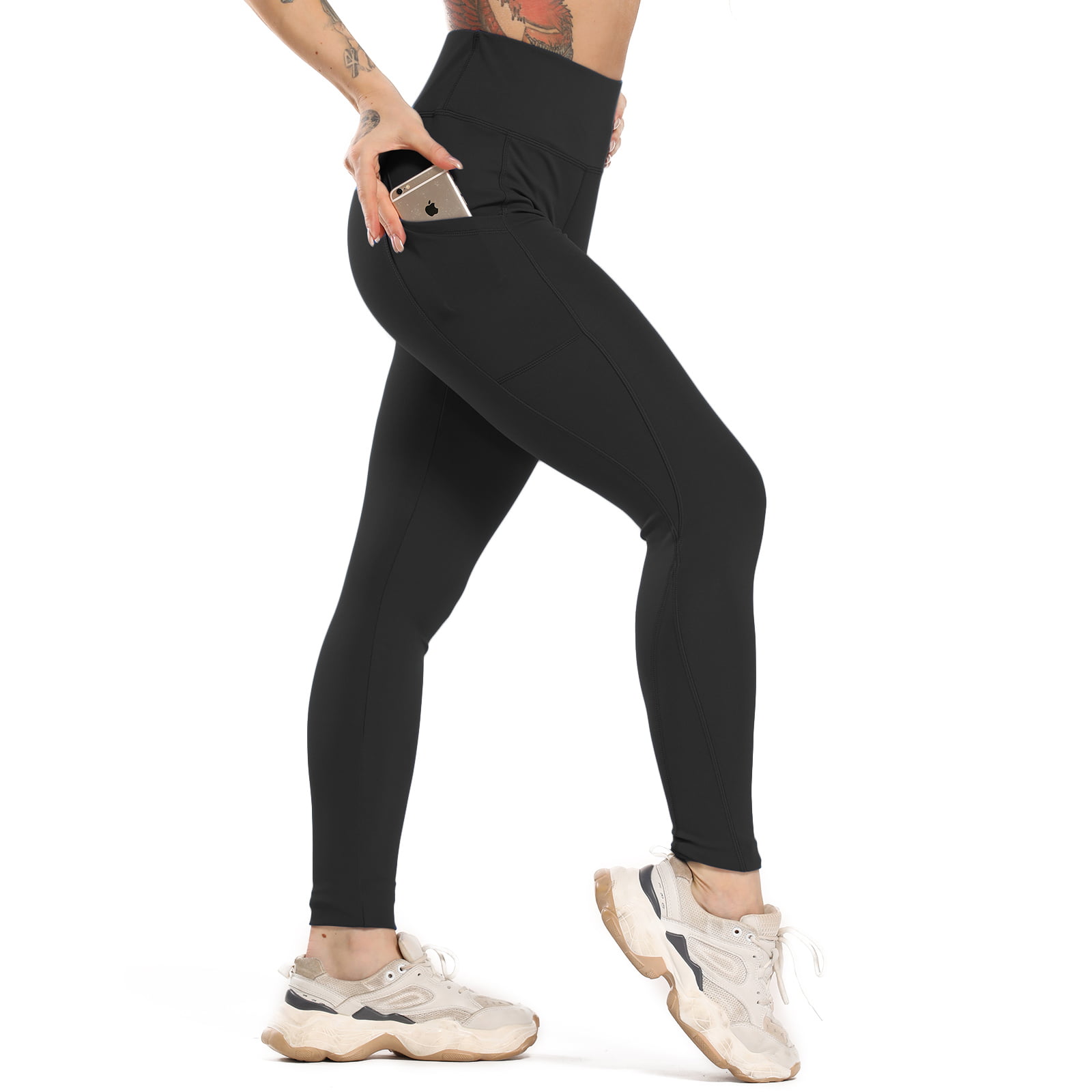 high waisted workout pants with pockets