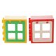 thumbnail image 2 of Los bloques de creación de ladrillos que se enclavijan fijaron la ventana roja / amarilla de los accesorios del juguete SM SunniMix Conjunto de los bloques huecos de ventana, 2 of 8