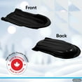 thumbnail image 5 of Toboggan Snow Sled for Kids and Adults, 46" Heavy Duty Plastic Open Back Slider with Handles and Hole for Pull Ropes- (Ropes Excluded) Kid and Adult Winter Fun, Black, by Superio, 5 of 8