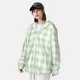 thumbnail image 5 of Easygdp Green Checkboard Lightweight Long Sleeve Sun Shirt Sports long-Sleeved Sun Protective Clothing, Quick Drying Breathable - Medium, 5 of 9