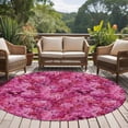 thumbnail image 4 of Large Round Rug 8Ft Washable Non-Slip, Pink Cherry Blossom Circle Area Rugs for Living Room Bedroom, Spring Flowers Modern Abstract Art Indoor Floor Mats Carpet Runner for Home Decor, 4 of 8