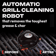Grillbot Automatic Grill Cleaning Robot with 3 Powerful Nylon Grill Brushes & Carry Case (Black)
