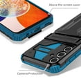 thumbnail image 4 of Dteck Case for Samsung Galaxy A25 5G with Detachable Card Holder Cover,Shockproof Rubber Kickstand Rugged Military Grade Protective Back Phone Case,Blue, 4 of 9