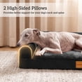 thumbnail image 4 of Exclusivo Mezcla L-Shaped Pet Couch Bed with Removable and Washable Cover 36"x24", Orthopedic Dog Bed for Medium Dogs with Non-Slip Bottom, Black, 4 of 10