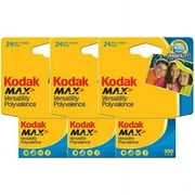 3 Rolls Kodak GC 400 ISO 135-24 Exposure Max Color Print 35mm Film