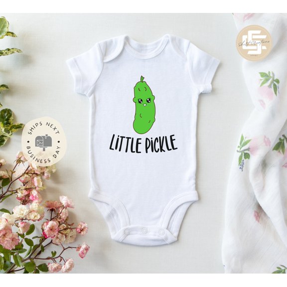 Little Pickle Baby Onesie, Pickle Baby Onesie, Pickle Baby Body Suit. Cute Baby Gift. Cute and Cool Baby Bodysuit, BABY BODYSUIT LAT 4424