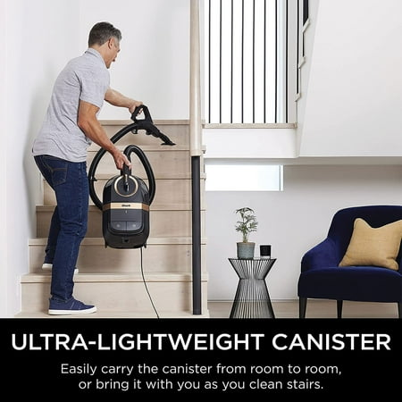 Shark - Vertex Bagless Corded Canister Vacuum with DuoClean PowerFins - Black/Copper